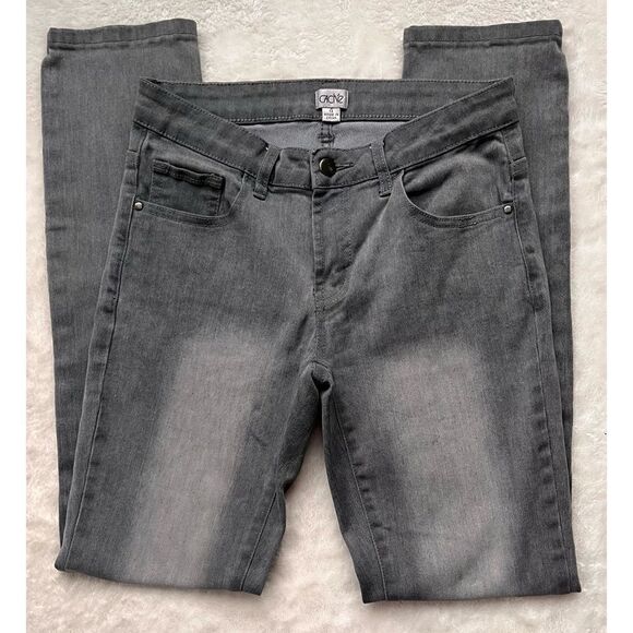 Cache Gray Mid Rise Skinny Stretch Jeans, Size 4 - Picture 1 of 11